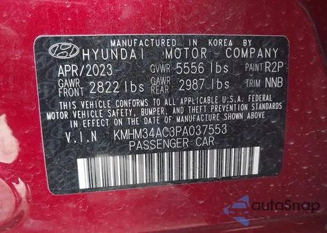 2023 Hyundai Ioniq 6 Sel from USA, damaged, VIN KMHM34AC3PA037553